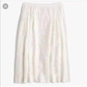 Jcrew ornate lace midi skirt